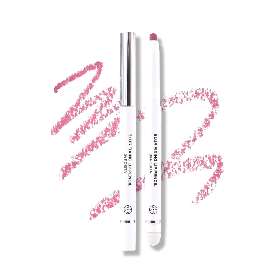 Blur Fixing Lip Pencil - Soft Creamy Texture Lip Liner with Built-in Sponge Tip, Highly Pigmented, Long-Lasting, Smudge-Proof, Smooth & Precise Application, Multipurpose - 04 ROSITA