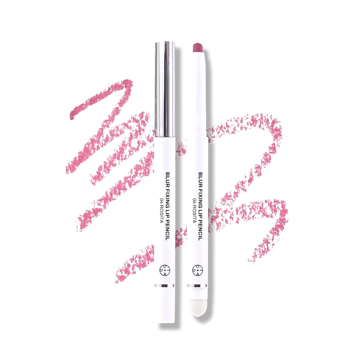 Blur Fixing Lip Pencil - Soft Creamy Texture Lip Liner with Built-in Sponge Tip, Highly Pigmented, Long-Lasting, Smudge-Proof, Smooth & Precise Application, Multipurpose - 04 ROSITA
