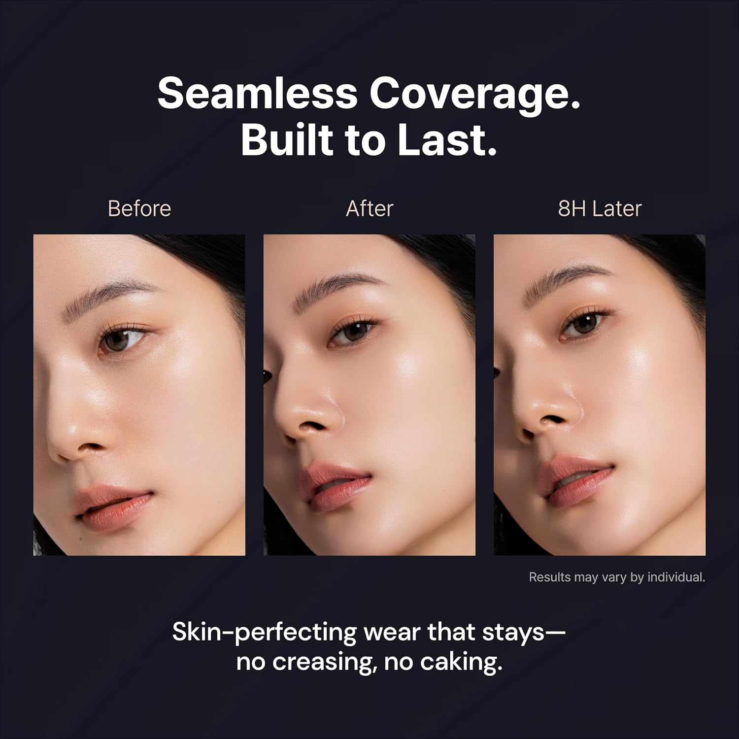Cover Perfecting Mirror-Brushed Concealer - Natural Coverage, Radiant Finish, Crease-free & Long-lasting, Moisturizing Skin, Multi-Use, Korean Makeup, All Skin Types - H13Y Ivory Light