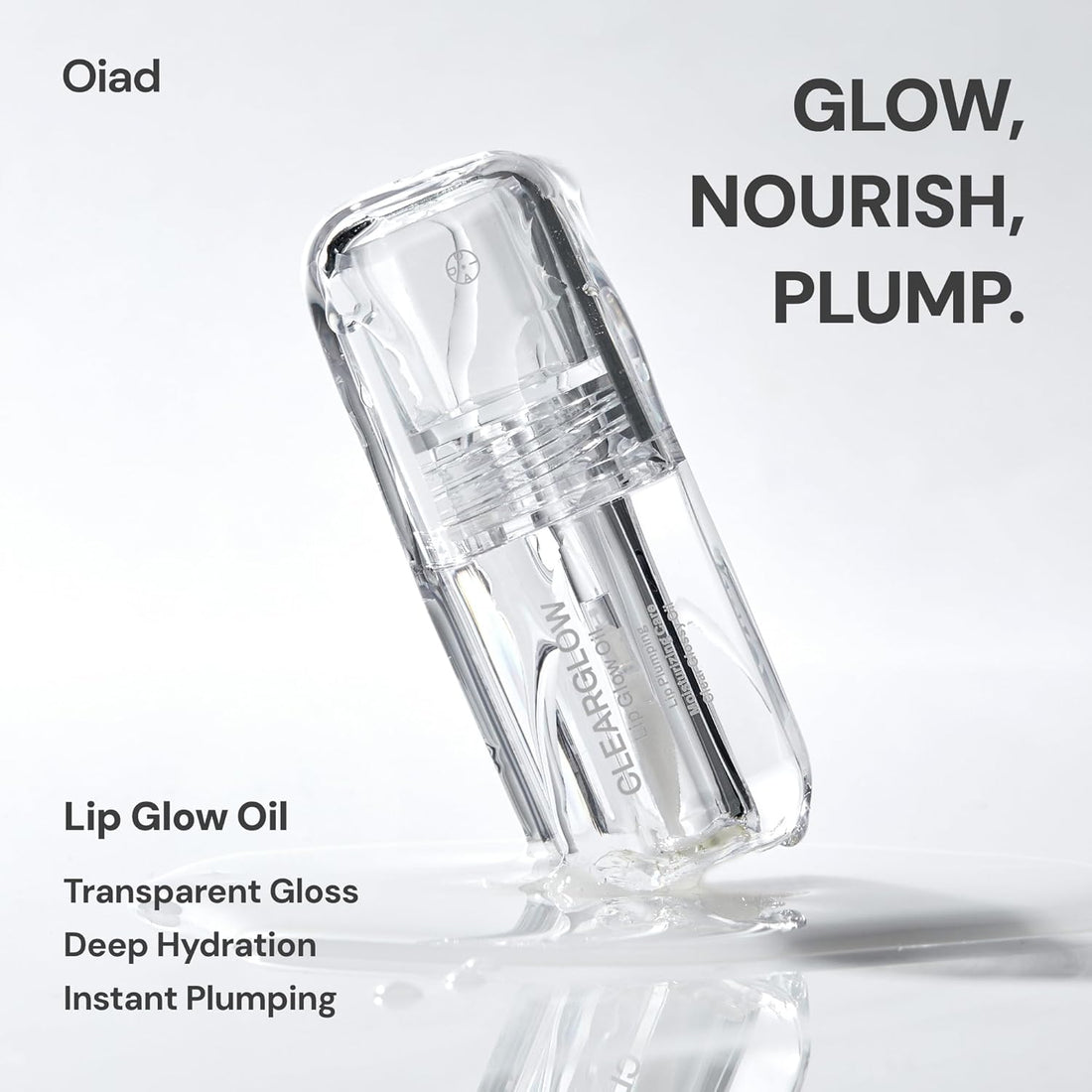 Lip Glow Oil - Transparent Lip Gloss for Women, Korean Lip Gloss Lip Oil, Non-Sticky Plumping, Long Lasting Nourishing & Moisturizing, Crystal Clear Gloss for Shine and Allure