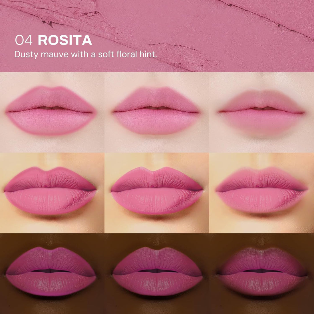 Blur Fixing Lip Pencil - Soft Creamy Texture Lip Liner with Built-in Sponge Tip, Highly Pigmented, Long-Lasting, Smudge-Proof, Smooth & Precise Application, Multipurpose - 04 ROSITA