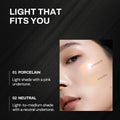Pore Perfecting Mirror-Moon Cushion Foundation | Lightweight Yet Flawless Coverage, Natural Dewy Finish | Long-Lasting Color & Buildable Formula, Korean Makeup, All Skin Types (01 PORCELAIN)