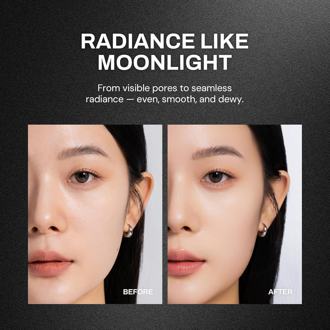 Pore Perfecting Mirror-Moon Cushion Foundation | Lightweight Yet Flawless Coverage, Natural Dewy Finish | Long-Lasting Color & Buildable Formula, Korean Makeup, All Skin Types (01 PORCELAIN)